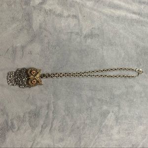 Lucky brand owl pendant necklace